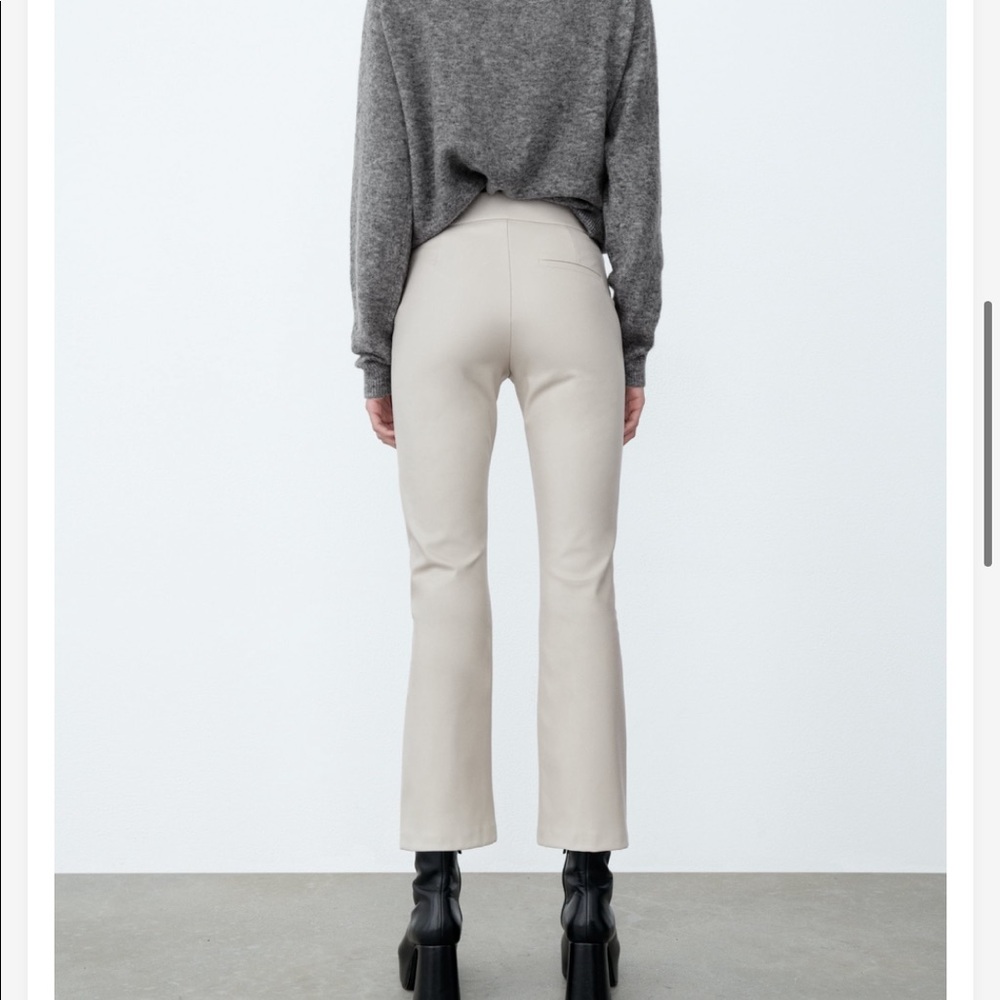 NWT Zara off white mini flare leggings - Picture 2 of 8